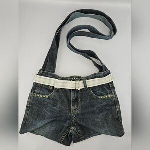 Flypaper Repurposed Denim Jeans Shoulder Bag Blue